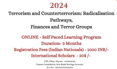 USANAS SCHOLARS PROGRAM: Terrorism and Counterterrorism: Radicalisation Pathways, Finances and Terror Groups